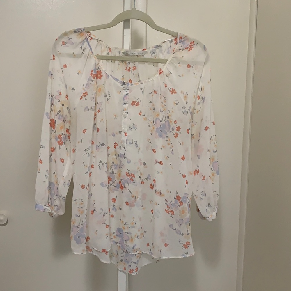 Sheer Floral Blouse